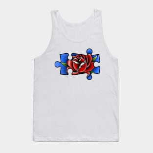 Traditional puzzle rose Tank Top